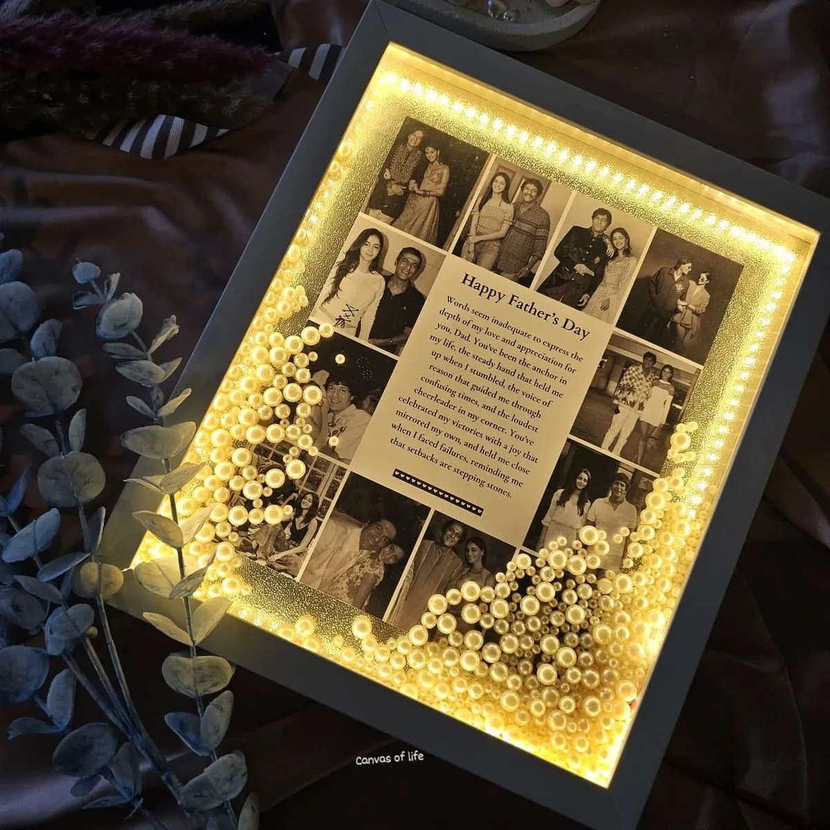 LED Pearl Shadow Box Frame