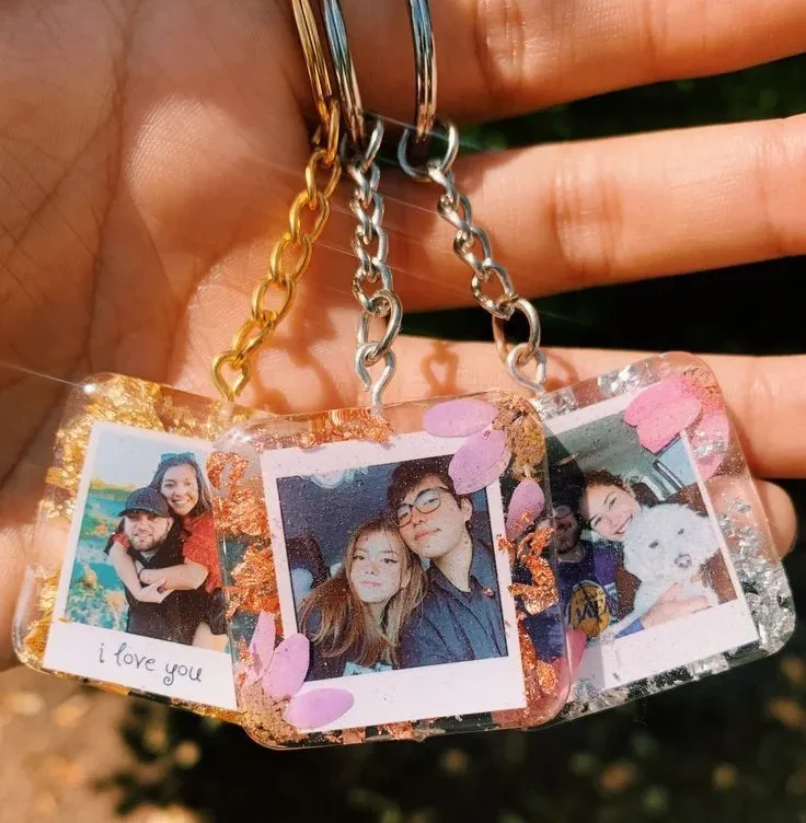 Resin Polaroid Pet & Couple Keychain